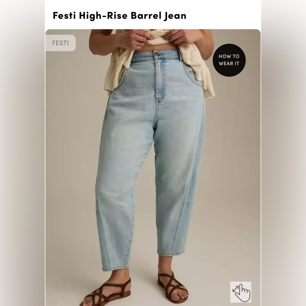 Torrid festi high rise barrel Jeans
